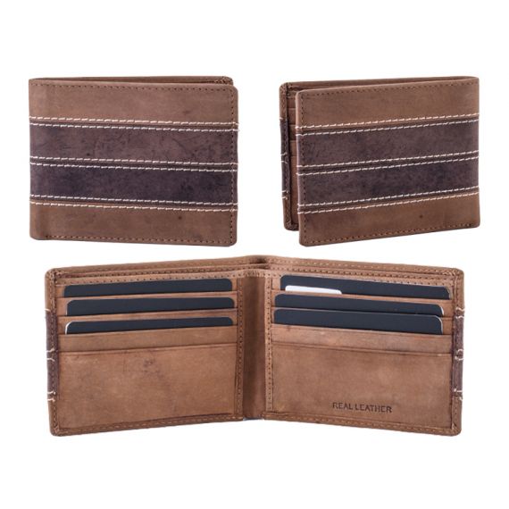 Men tan/brown leather wallet