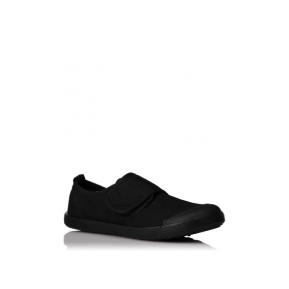 Black Non-Marking Sole Plimsoll School Pumps