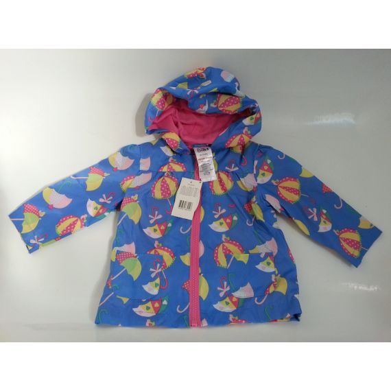 Baby girl blue mix hooded rain cover