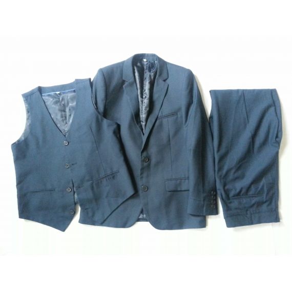 Boys navy blue 3 piece suit, 11-12 years