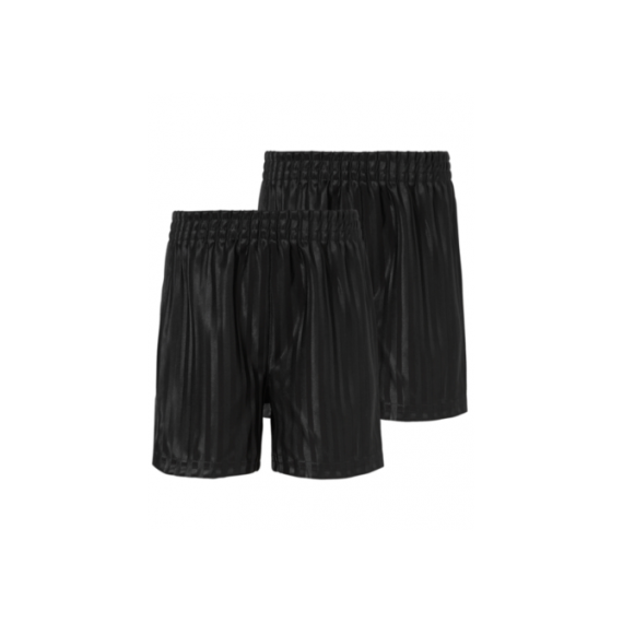 Black School Football Shorts 2 Pack