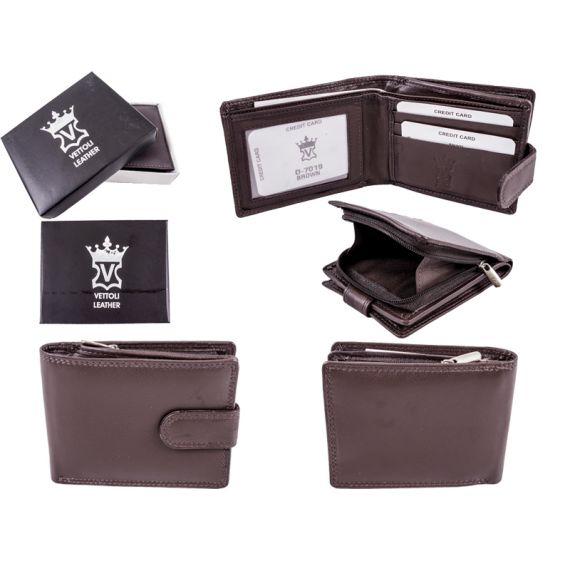 Men brown leather wallet
