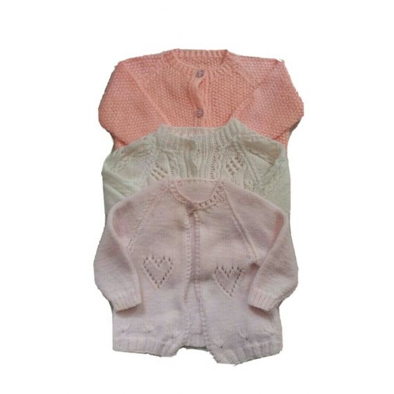 Baby girl white and pink cardigan bundle 3-6 months