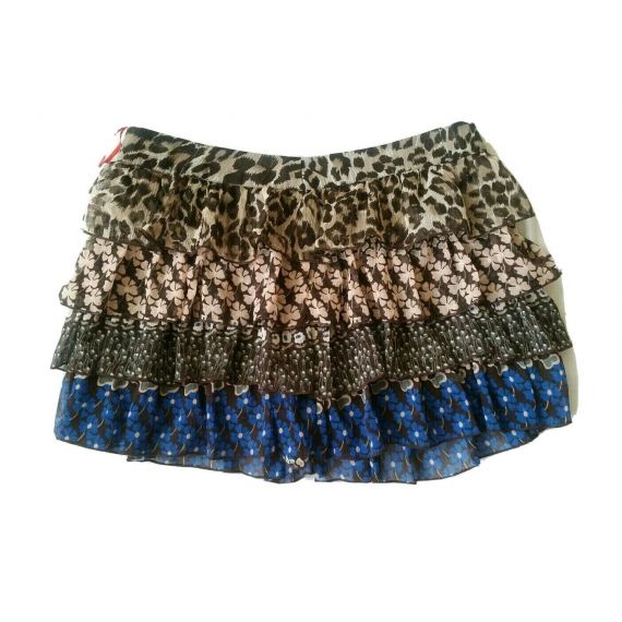 Ladies and women brown mix skirt UK 12 EU 40