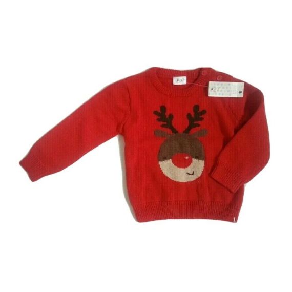 Baby girl red jumper, 9-12 months