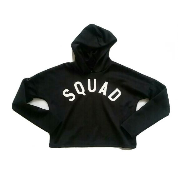 Girls black hoodie jumper 11 years