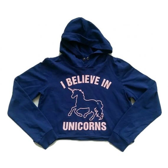 Girls  hooded cropped sweat top 12-13 years