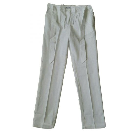 Ladies AND Women White Linen/Cotton Trouser UK 10 EU 38