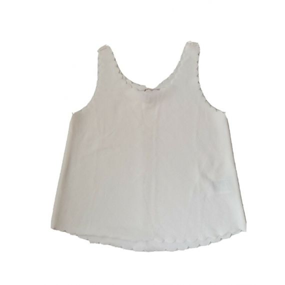 White sleeveless top UK 12-14