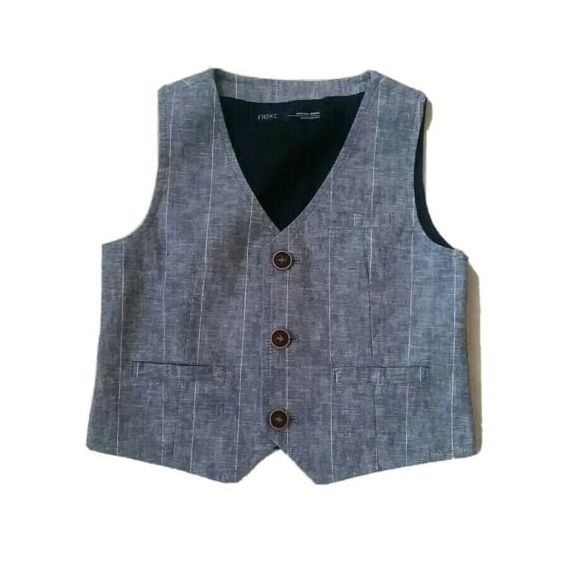 Boys blue waistcoat 9-12 months