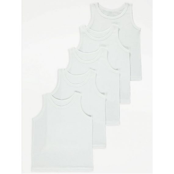 White 5 pack vest 