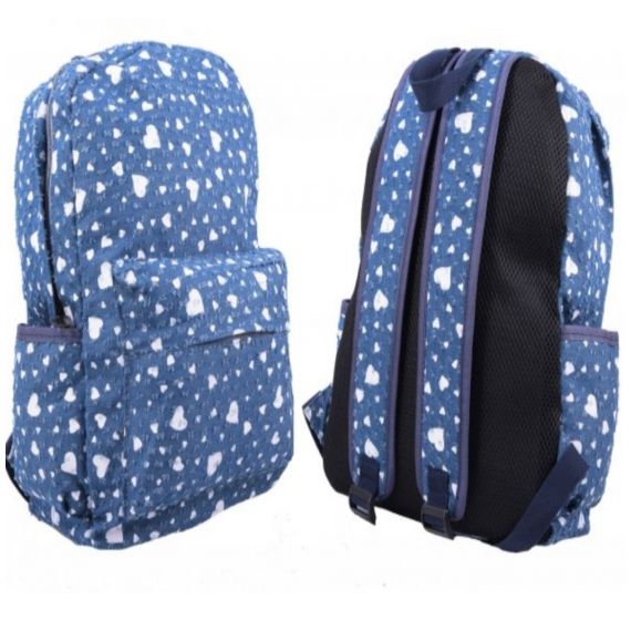 Blue canvas backpack