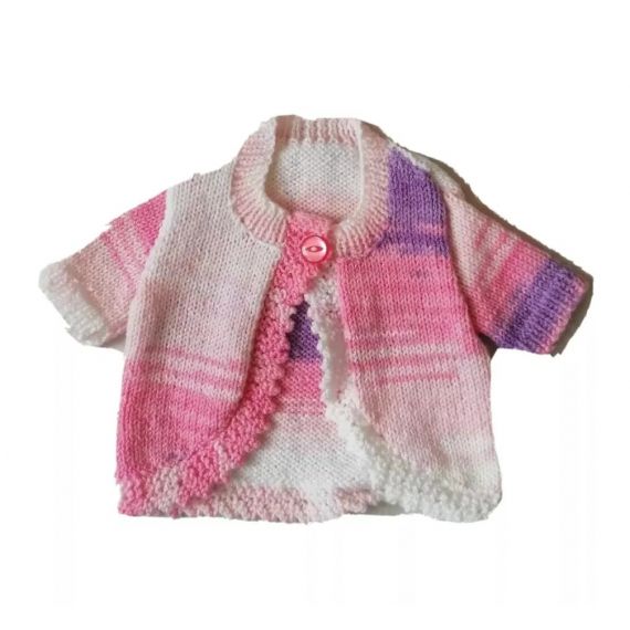 Knitted pink cardigan #1 0-3m