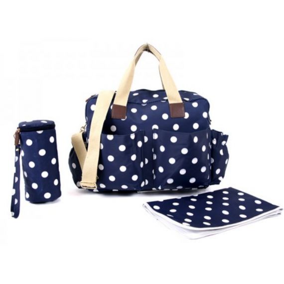 Baby polka dot changing bag