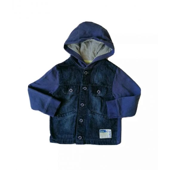 Denim hooded jacket 18-24m 