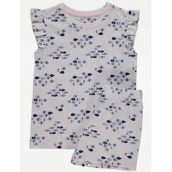 Blue/white shortie Nightwear 2-3y