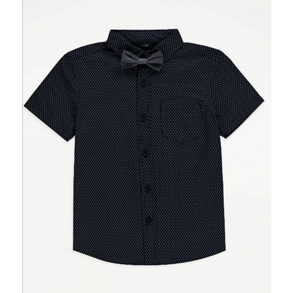 Short sleeve shirt & tie