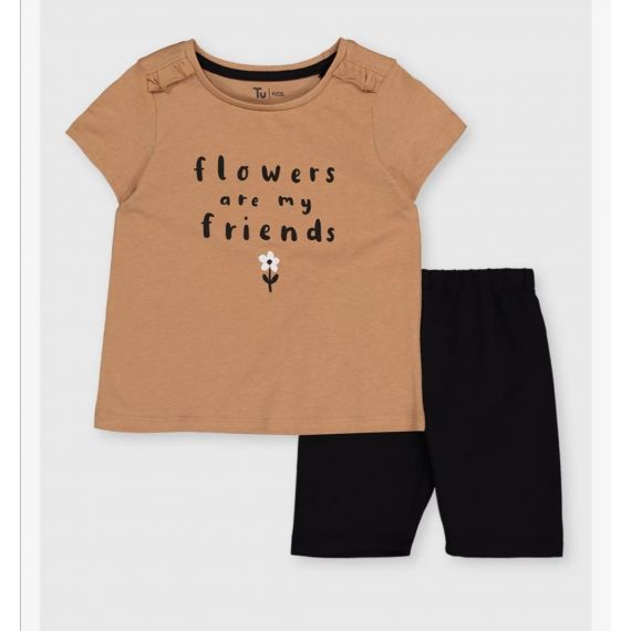 Flowers 2 piece set outfit 