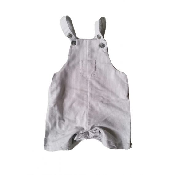 Grey dungaree 0-3m 