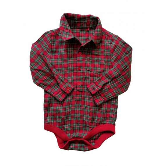 Red check shirt 12-18m
