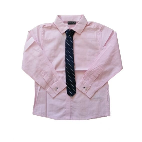  Boys Next pink long sleeve shirt with tie 4 years
