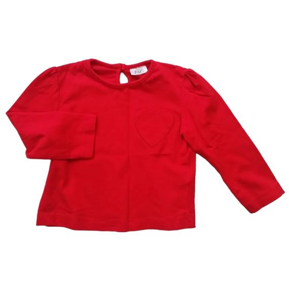 Red heart top 12-18m