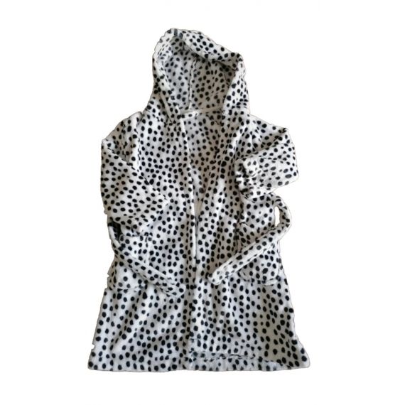 Bkack/white robe 4-5y