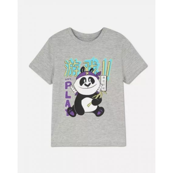 Grey panda tshirt 