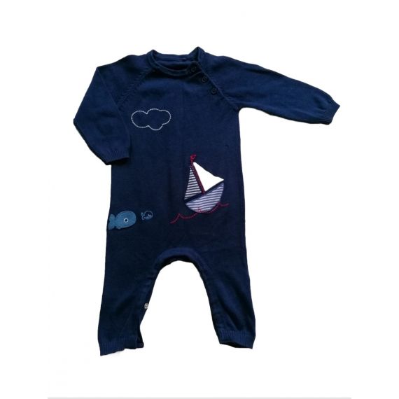 Blue romper 6-9m 