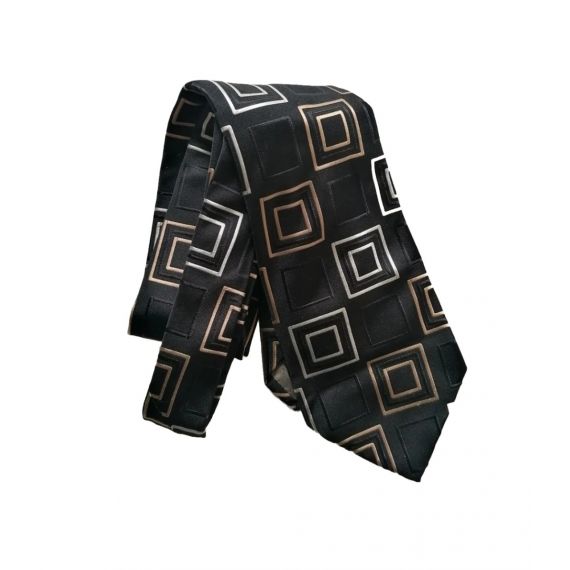 Black beige tie 