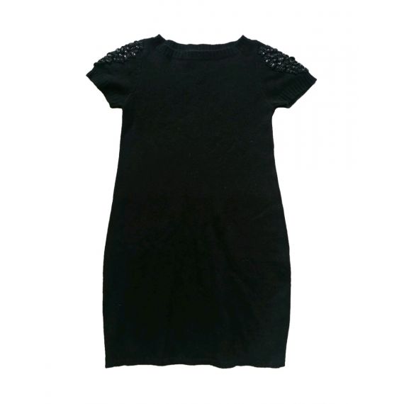 Zara black knit dress small