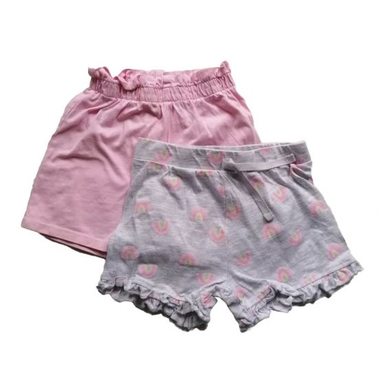 Pink grey shorts 5-6 years 