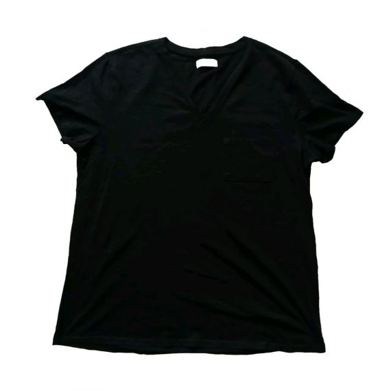 Ladies black v-neck t-shirt UK 12