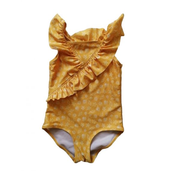 Mustard swim suit 4-6y