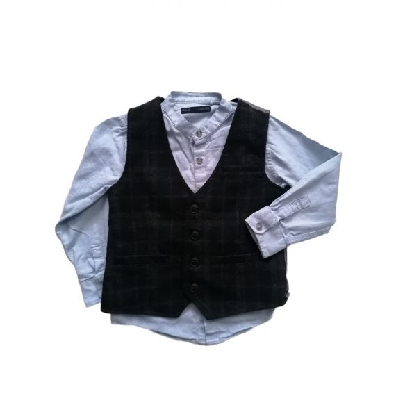 Boys shirt waistcoat 3y