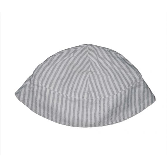 Grey white hat 6-9m