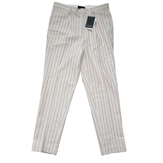 Stripe cream formal trouser W32 L28