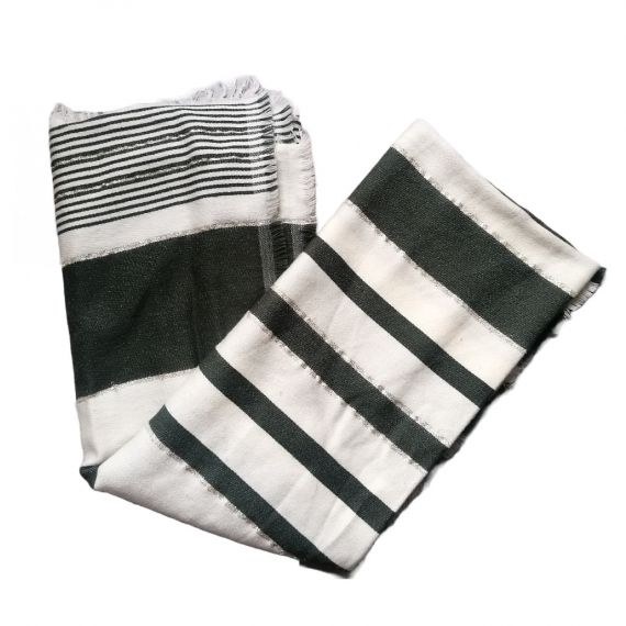 Ladies scarf khaki & cream