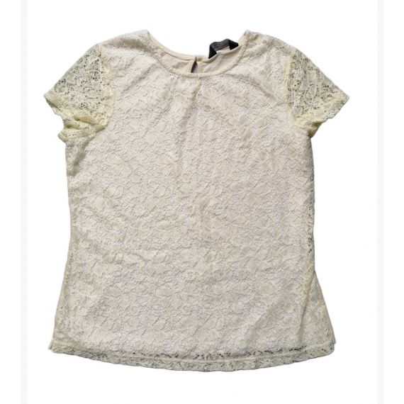 Light yellow lace top UK 14