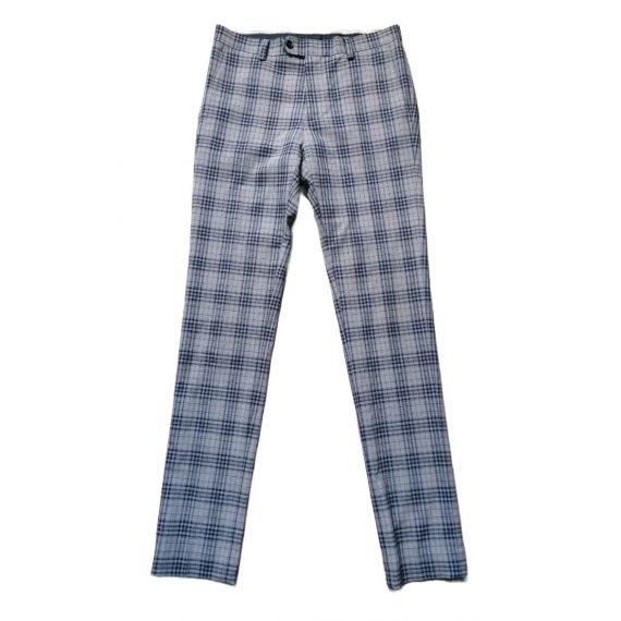 Grey blue check trouser W30 L33