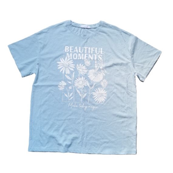 Men blue tshirt Large