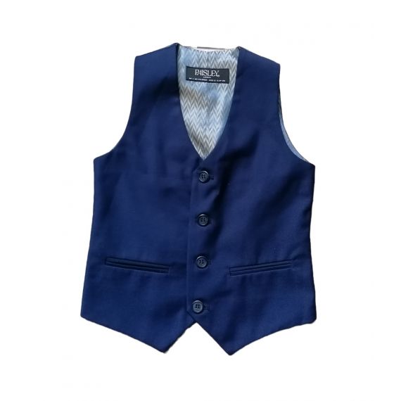 Boys blue waistcoat 4-5y