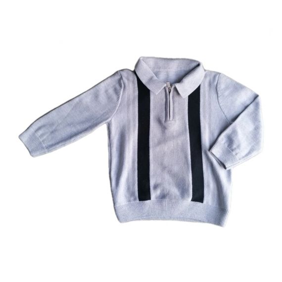 Grey black jumper 12-18m