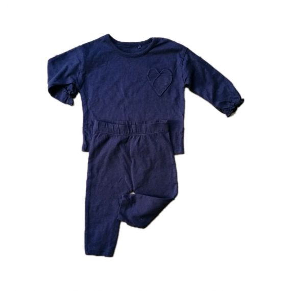 Navy blue 2 piece outfit 3-6m
