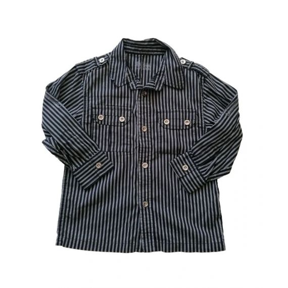 Boys stripe black shirt 3 years
