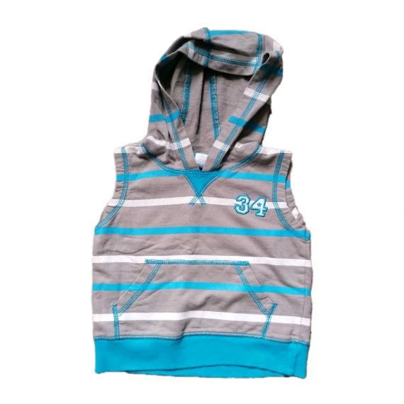 Grey sleeveless too 18-24m