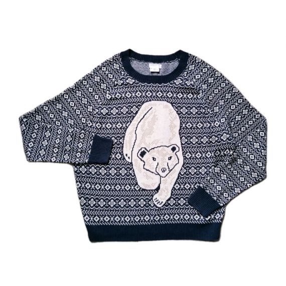 Navy beige jumper medium