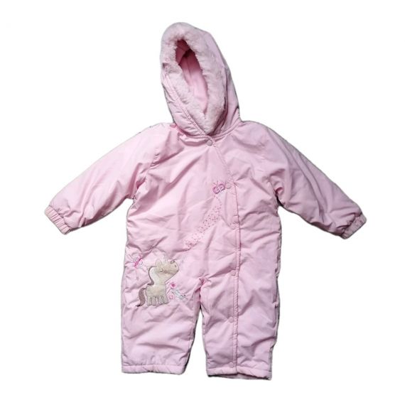 Pink snowsuit 9-12m