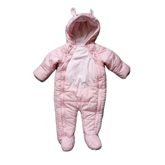 Baby girl rose snowsuit 3-6m