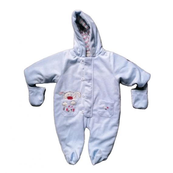 Baby blue snowsuit 0-3m